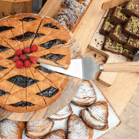 Savour freshly made sweet treats in a local cafe