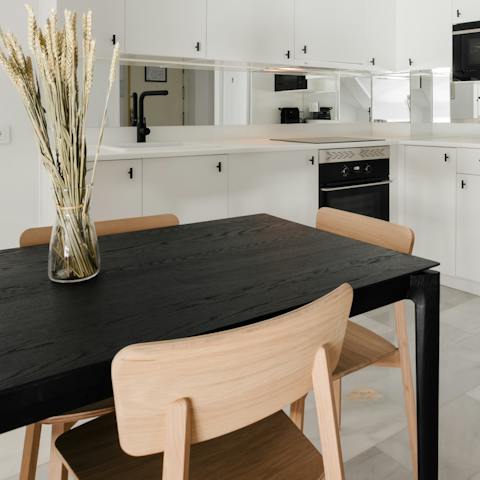 Share your meals at the dining table