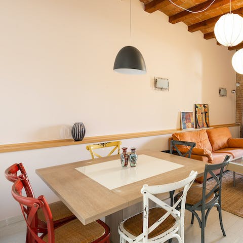 Serve up some Catalan treats at the dining area