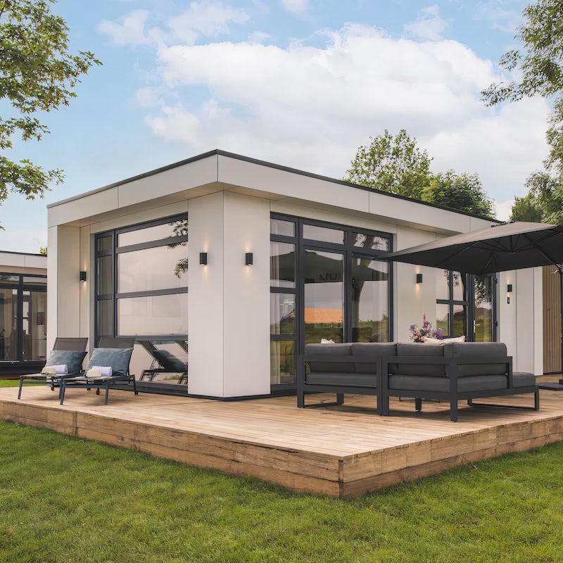 Relax on the terrace, furnished with chic lounge seating
