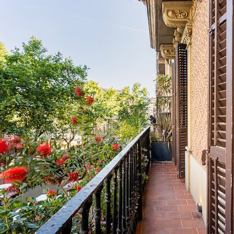 Enjoy views and a breeze from your Juliet balcony