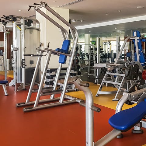 Work up a sweat in the building's fitness centre