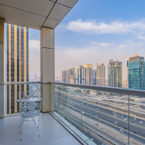 Watch the desert sky transform from the balcony