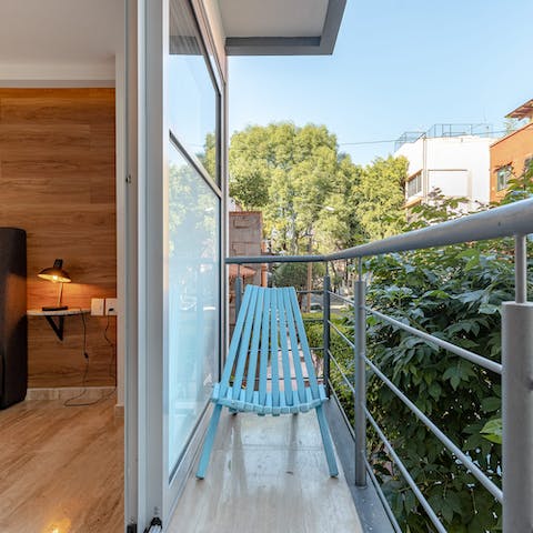 Step out from the bedroom and onto your private balcony
