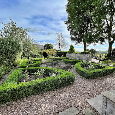 Spend summer afternoons sipping Pimms in the landscaped garden