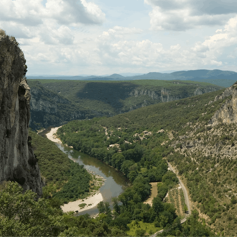 Take a day trip to see the spectacular sight of the Gorges de l'Ardèche