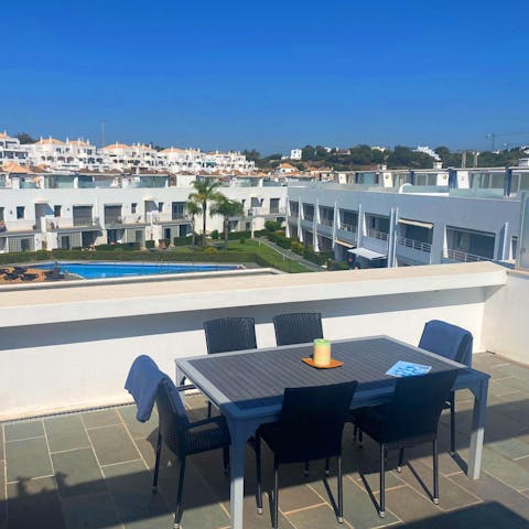 Enjoy a Portuguese sunset atop your private roof terrace with perfect views skyward