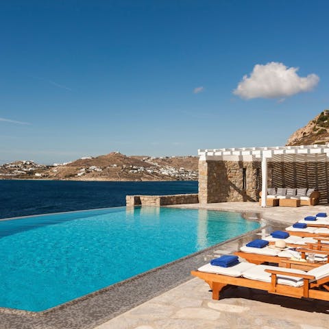 Enjoy a dip in the pool or relax poolside on the sun-drenched terrace