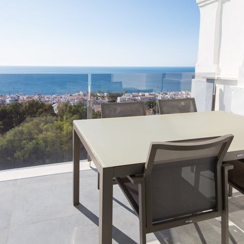 Gaze upon the breathtaking ocean views from your private balcony