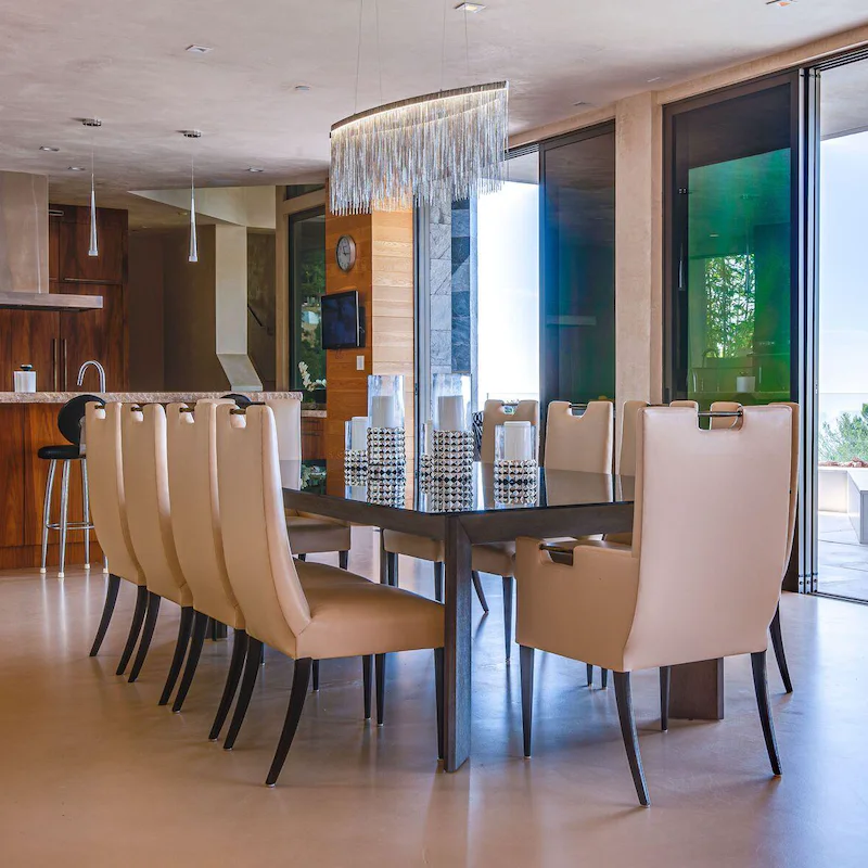 Host formal dinners at the large dining table