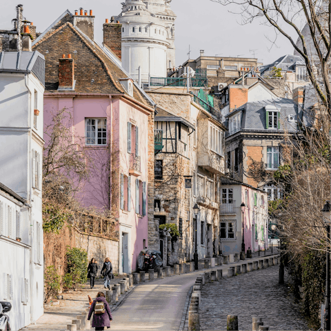 Wind your way to the pretty streets of Montmartre