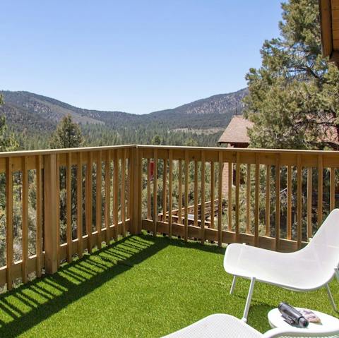 Admire the mountain views from your private balcony