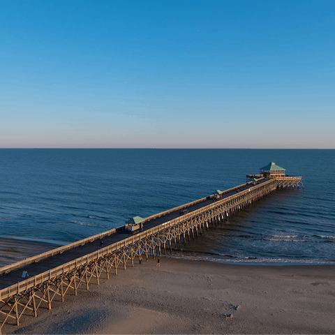 Get to Folly Beach in fifteen minutes by car