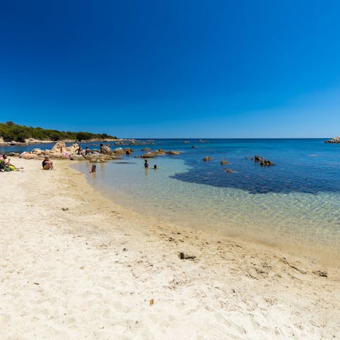 Visit Spiaggia di Porto Ottiolu, an eighteen-minute walk away, and swim in the crystal clear waters