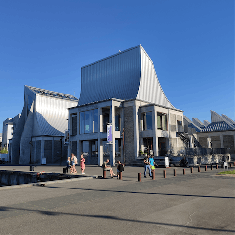 Visit the Utzon Center, where you'll find workshops, a library and exhibitions