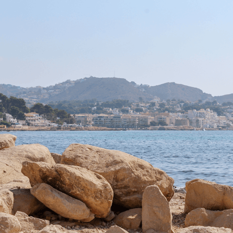 Stay just 800 metres away from the beach in Moraira