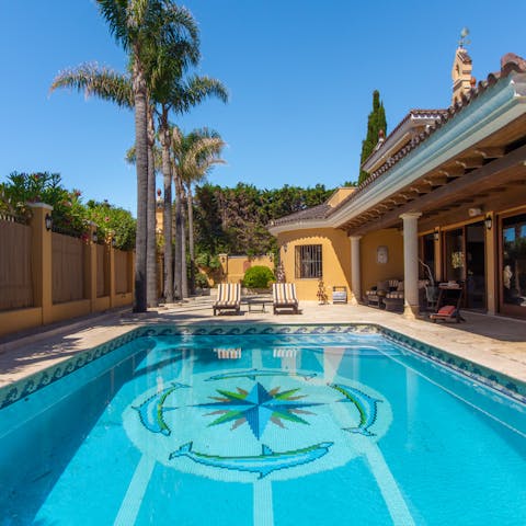 Start the day with a leisurely swim in the private pool