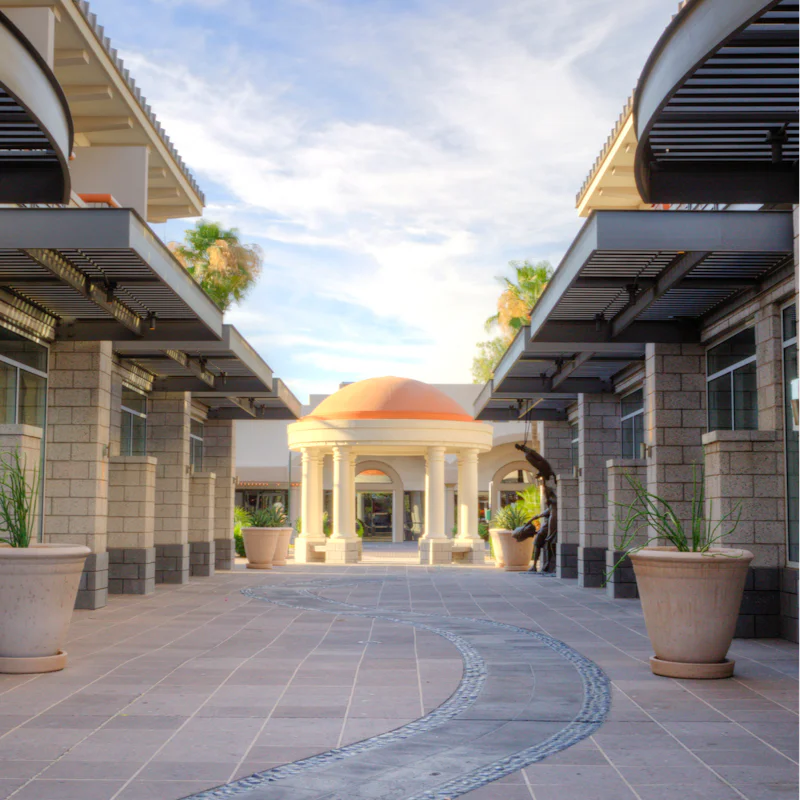 Explore the galleries in Scottsdale Arts District, six minutes' drive away