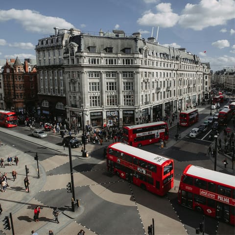 Zip over to Oxford Circus for shopping – it's a short ride on the Tube