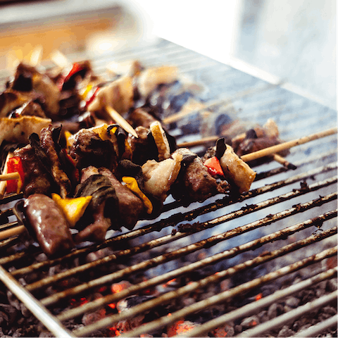 Fire up the barbecue in the private, enclosed garden on a balmy afternoon