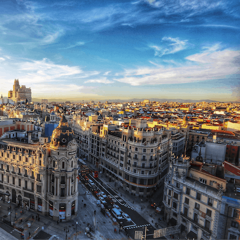 Stroll to Franco Rodriguez metro station and explore Madrid
