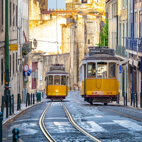 Explore the historic streets of Lisbon from this great location