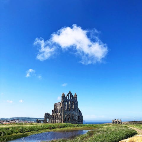 Visit the gothic Whitby Abbey – reachable within twelve minute on foot