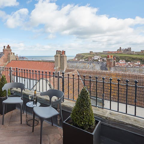 Enjoy magnificent views over Whitby and the Abbey