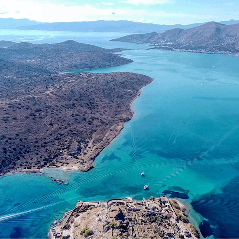 Explore the island of Vardiola St. Nicholas, it's just across the bay from Agios Nikolaus