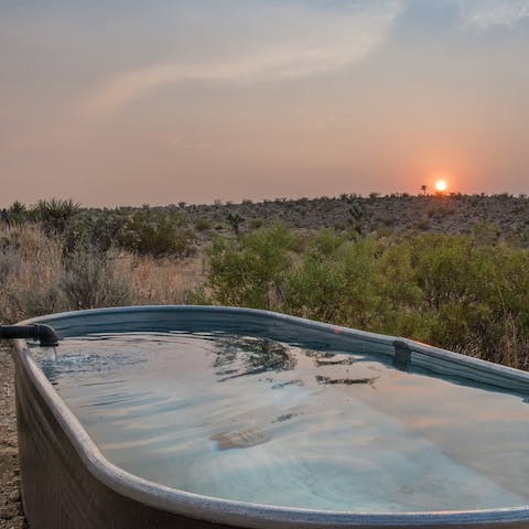 Laze away your evening in the cowboy tub