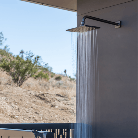 Refresh and cool down in the outdoor shower