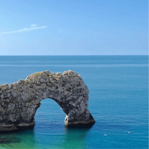 Take a trip to visit the Durdle Door, just under fifty miles from home