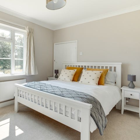 Get a good night's rest in the plush bedrooms
