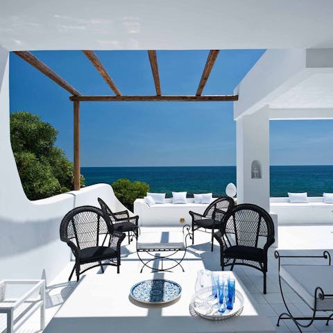Enjoy evening drinks on the terrace