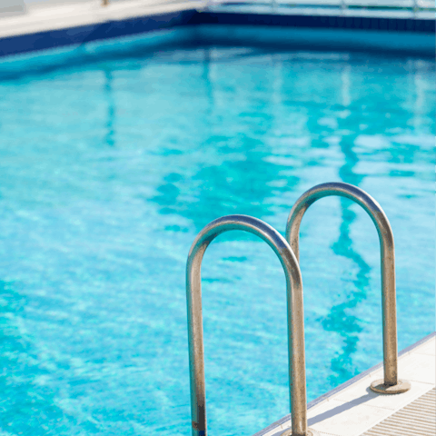 Escape the inner-city heat with a dip in the shared pool
