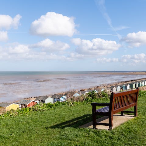 Stroll twenty minutes to reach Whitstable's beautiful seafront