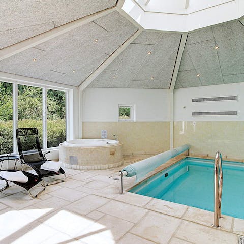 Splash away the days in your private pool and Jacuzzi