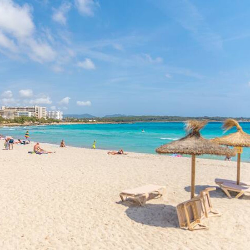 Spend the day at S'Illot Beach, just a minute's walk away