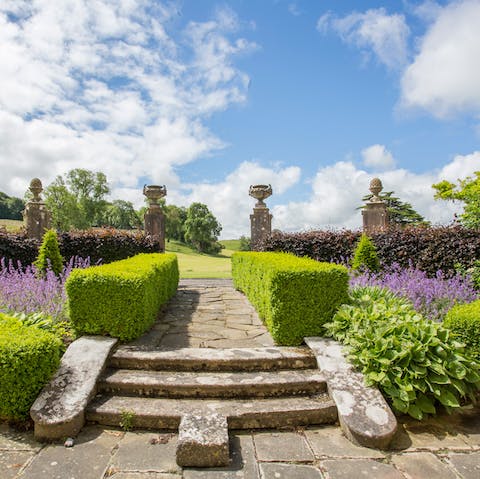 Get out and explore the manicured gardens