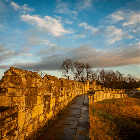 Visit the remain's of York's City Walls, less than a fifteen-minute walk from your doorstep 