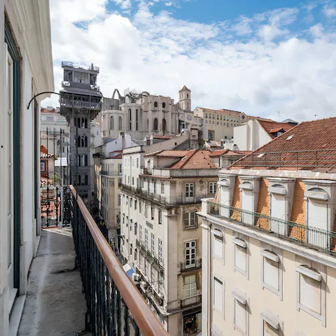 Stay in the heart of Lisbon, on the same street as the Santa Justa Lift