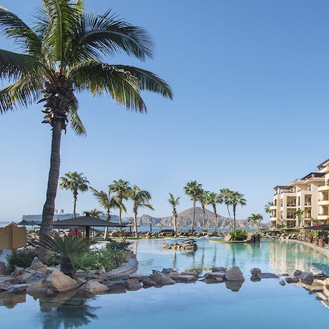 Take a dip in the resort's luxury pool and admire the breathtaking views near & far