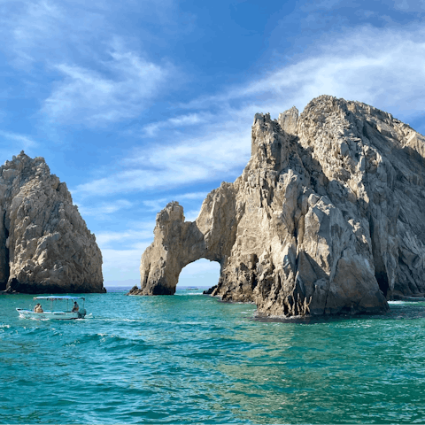 Explore Cabo San Lucas' many sights and sounds as you venture out via water taxi