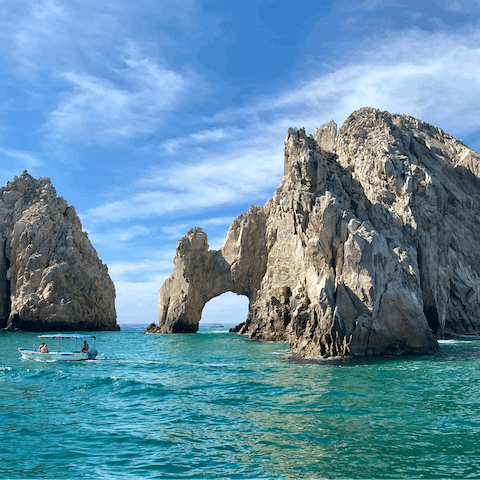 Explore Cabo San Lucas' many sights and sounds as you venture out via water taxi