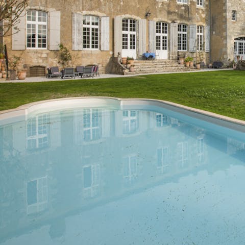 Swim some gentle laps in the private swimming pool