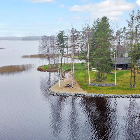 Row your boat across serene Lake Ähtärinjärvi