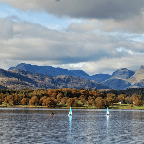 Spend the day exploring Lake Windermere, 500 metres away