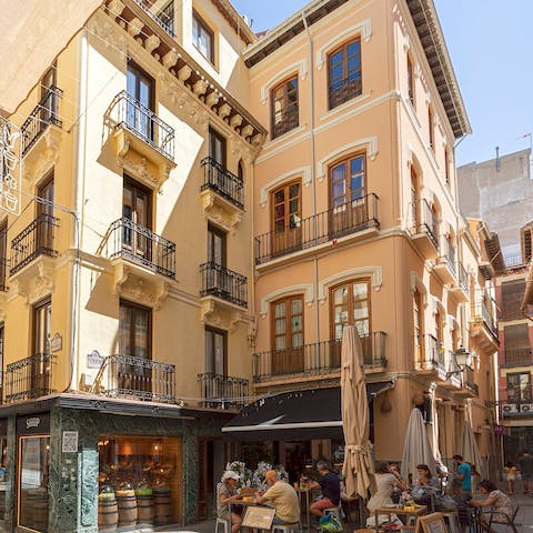 Stay in a charming historic building right in the centre of Granada