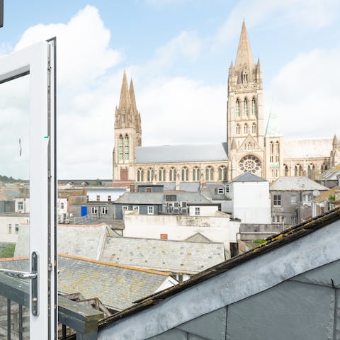 Admire incredible cathedral views from your rooftop terrace