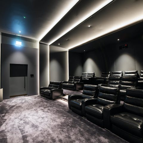 Experience a movie night to remember at the building's communal cinema room
